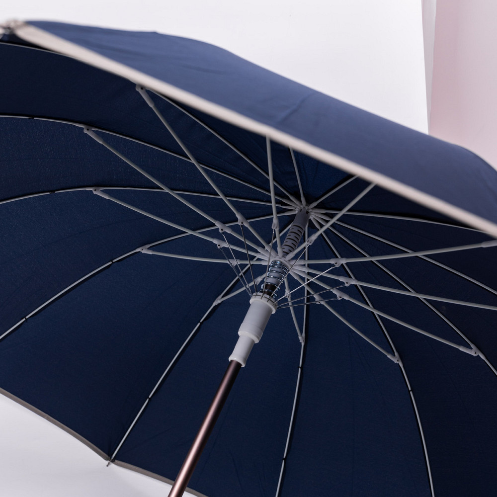 Класична парасолька-тростина з чохлом напівавтомат з поліестеру міцна надійна 12 спиць діаметр 120 см Сірий HP-23-16G Коломыя - изображение 7