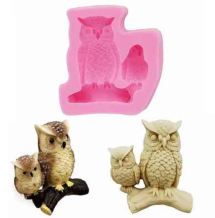 Силиконовая форма Сова 49 на 56 мм розовый Киев