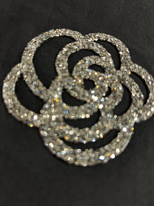 Костюм жіночий Saint Wish 385 футболка з шортами квітка камінці оверсайз чорний, чорний, XL Київ - фото 2