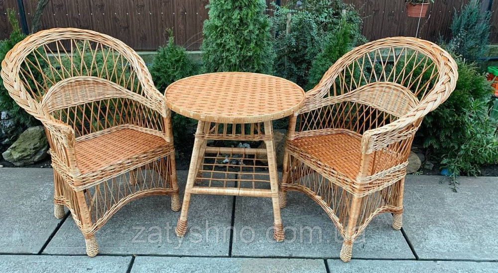 Набор плетеной мебели с двумя креслами и столиком Киев - изображение 5