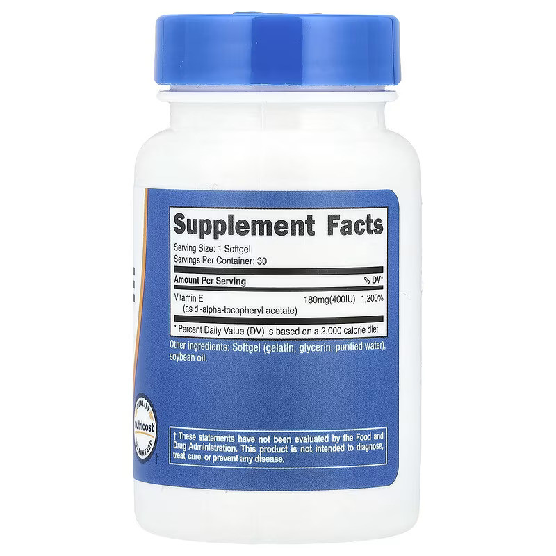 Vitamin E, 180 mg (400 IU), 30 Softgels Луцьк - фото 2