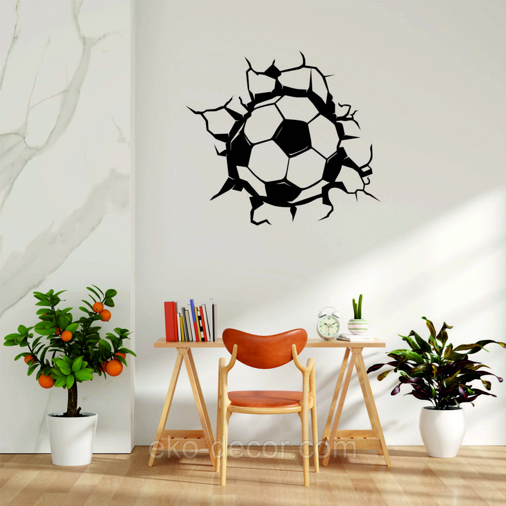 Декоративне настінне Панно  «М'яч» , Декор на стіну 70*63 см., Чорний Київ - фото 5