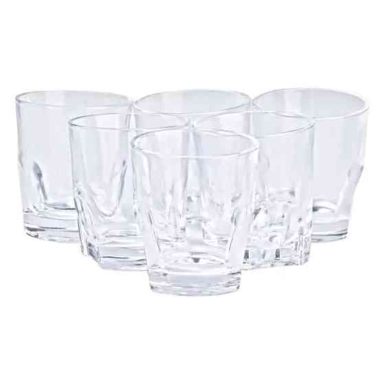Склянки набір з 6 штук по 250 мл з товстим дном прозорий HP555 Коломыя