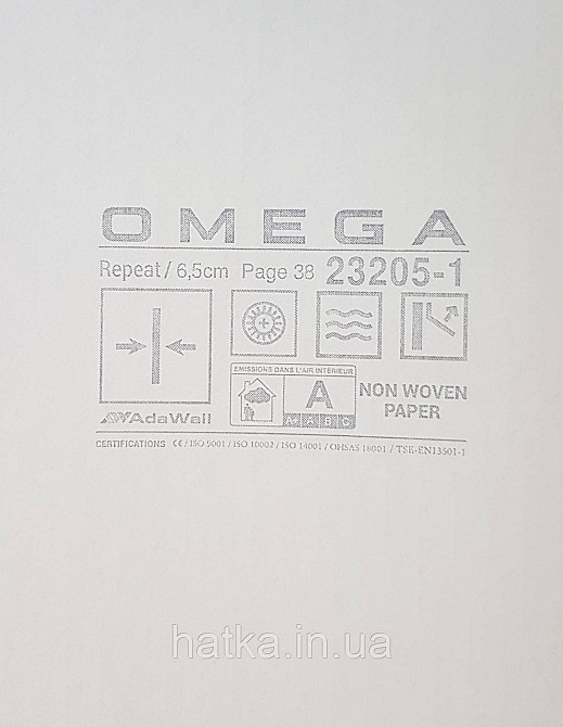 Обои виниловые на флизелине AdaWall Omega1.06х10 геометрия 3д фигуры полосы под бамбук бежевые серебро 23205-1 Киев - изображение 3