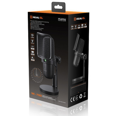 Мікрофон REAL-EL MC-700 Black Вінниця - фото 8