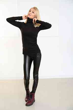 Жіноча тепла базова водолазка "Kelly" оптом| Батал 54-56, Чорний Київ