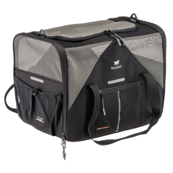 Сумка-переноска для маленьких собак і кішок Ferplast Voyager Carrier (Ферпласт Вояжер Кар'єр) 50 x 33 x h 37 см - 450, Чорний Запоріжжя