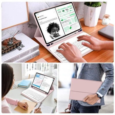 Чохол до планшета BeCover with keyboard Apple iPad Mini 6 2021 Pink (712990) Вінниця - фото 7