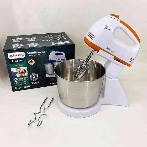 Ручний кухонний міксер для кондитера, Міксер зі змінними насадками стаціонарний Кращий ручний HL-25 Львів