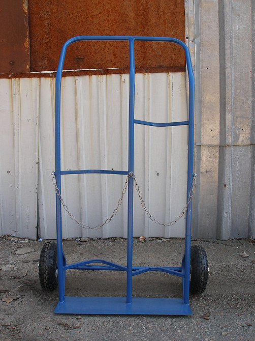 Візок ТБ2-260 для перевезення двох балонів – металевий балонний візок з пневмоколесами 260 мм до 250 кг Харків - фото 3