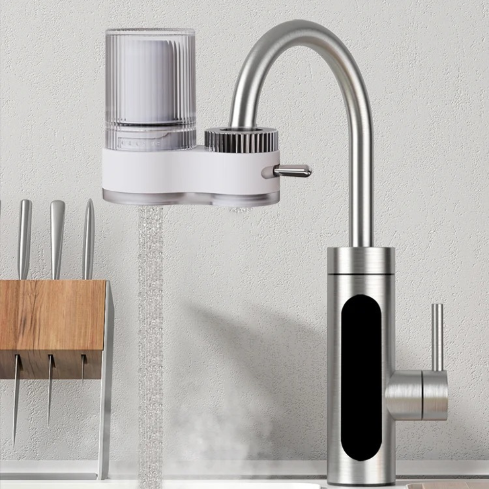 Фільтр-насадка на кран для проточної води на кухню або ванну для очищення з універсальними насадками, білий Кам'янець-Подільський - фото 5