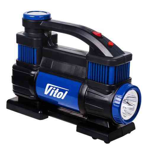 Компрессор ViTOL K-70 150 psi, 25 A, 90 л, 2 цилиндра, шланг 1,0 + 5,0 м, клеммы Харьков