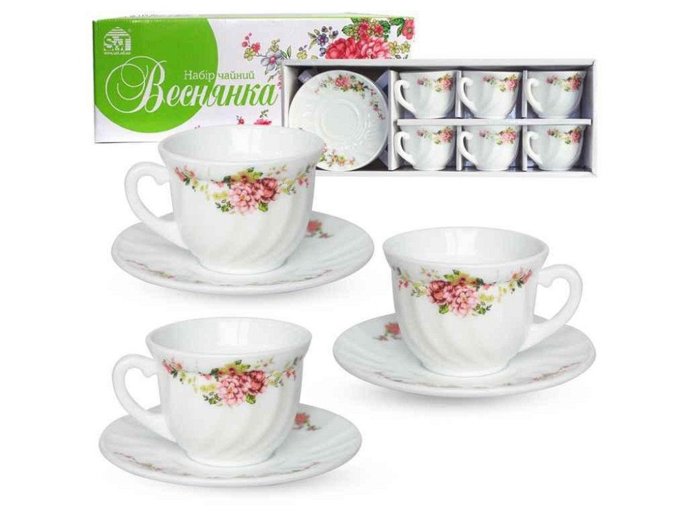 Набор чайный 190мл 12пр. 30055-15035 Весенняя ТМ SNT Киев - изображение 1
