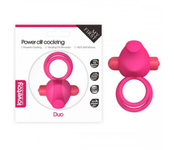 Эрекционное виброкольцо Power Clit Cockring, Pink Sex Aura Киев