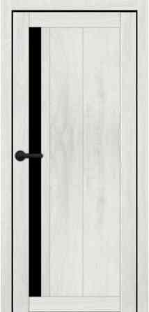 Двері міжкімнатні Порталіно PL-24 санома платинум чорне скло Київ