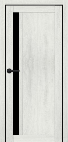 Двері міжкімнатні Порталіно PL-24 санома платинум чорне скло Київ - фото 1