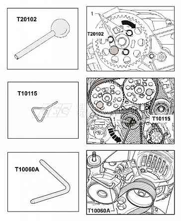 Набір фіксаторів валів ГРМ VAG ВАГ дизельного VW AUDI SEAT SKODA 1.2 1.4 1.6 1.9 2.0 TDi Common-Rail F-906G4 Чернігів