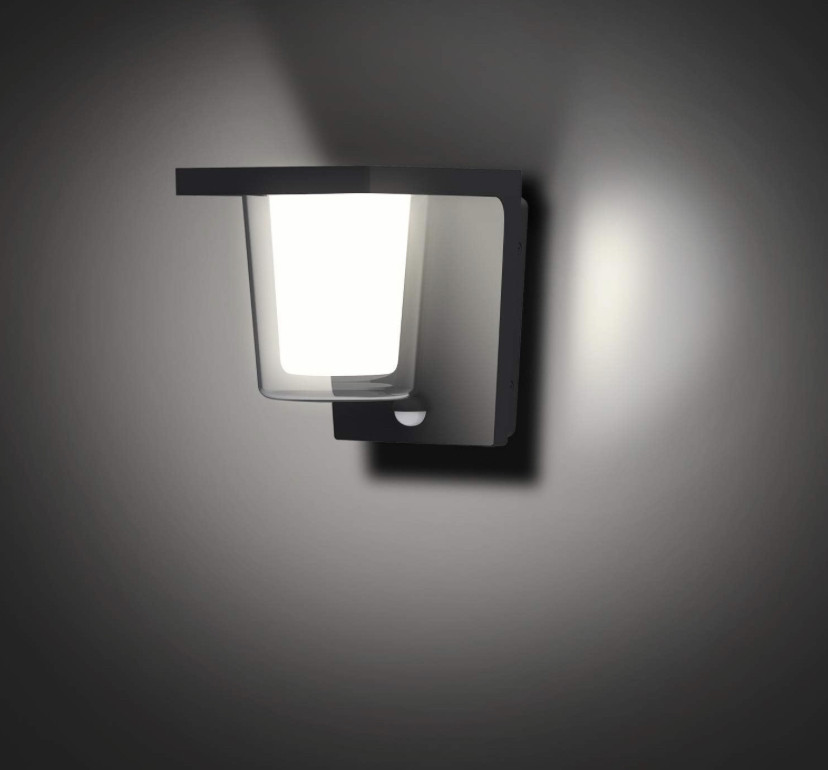 Зовнішній світлодіодний настінний світильник з датчиком руху FLORNIA Луцьк - фото 1