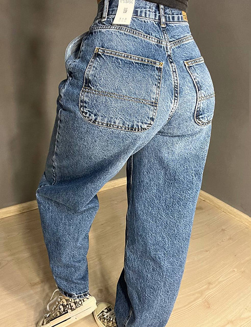 Джинсы женские Its Basic 3097 SKATER jeans свободный крой бананы широкие высокая посадка косые карманы светло-синие, светло-синий, 32, 32, 68 см, 98 с Киев - изображение 16