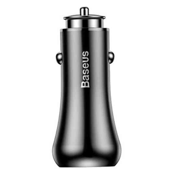Автомобильное зарядное устройство Baseus CCALL-GC01 Gentry series Dual-U QC3.0 18W (Черное, два USB-порта) Николаев