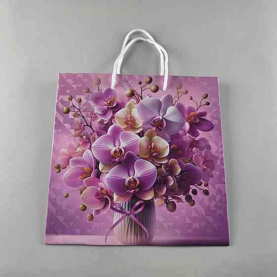 Пакет паперовий подарунковий квадратний 23*24*10 (артKV-084) (12 шт.) Харків