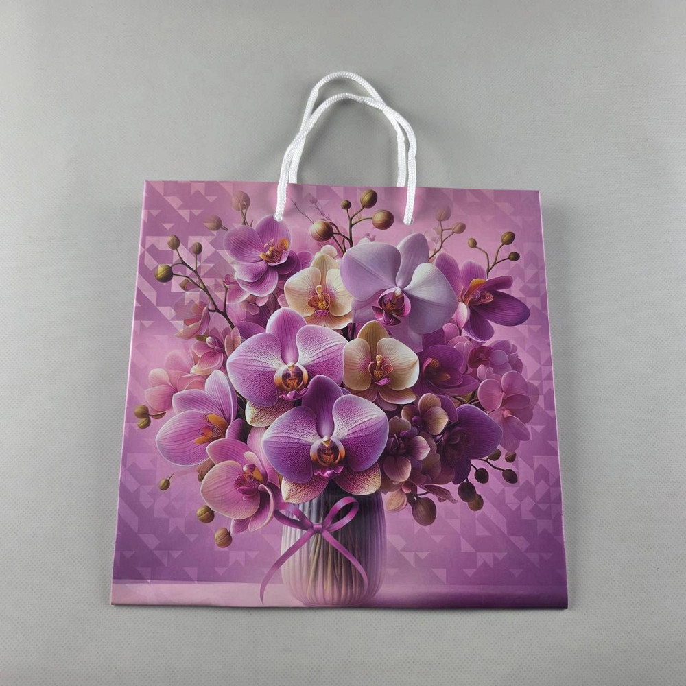 Пакет паперовий подарунковий квадратний 23*24*10 (артKV-084) (12 шт.) Харків - фото 2