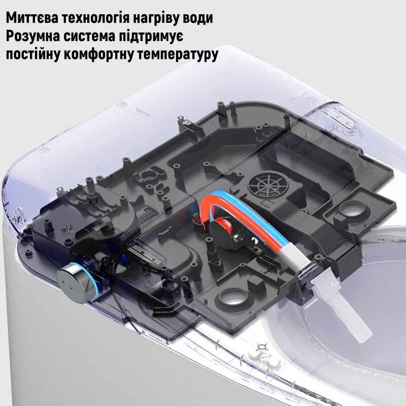 Смарт-унитаз Homony H836С 680×410×475 белый с черной вставкой (589339343) Киев - изображение 7