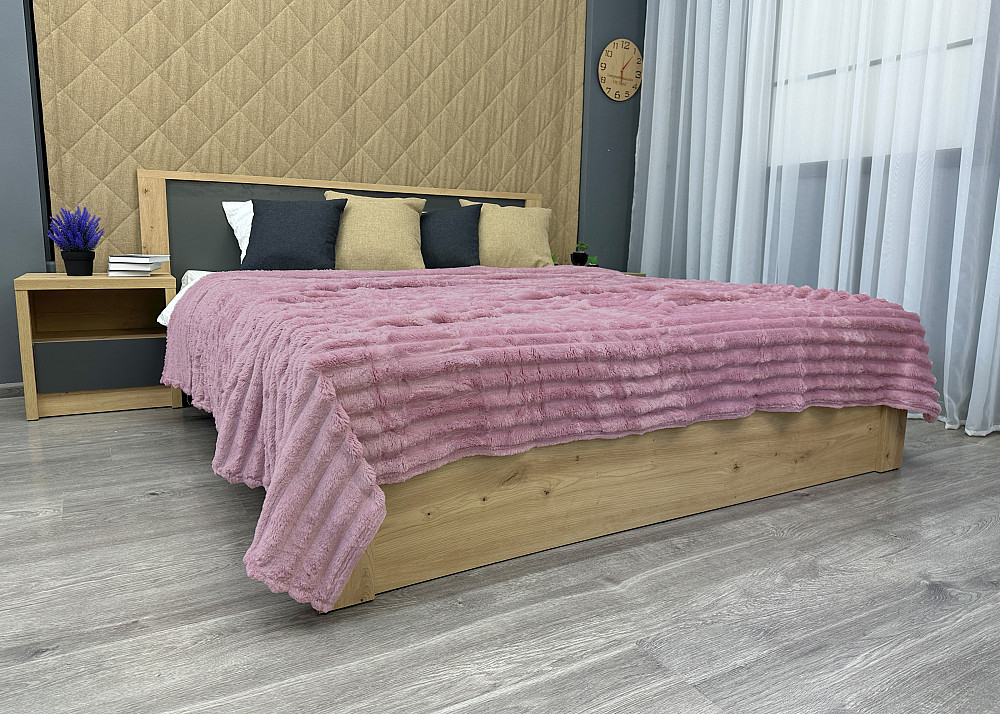 Плед-покривало смужка Шарпей 210х220 см (+-10см) Ліловий (87-198) Київ - фото 4