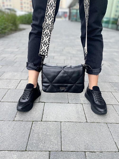 Mermaid Кросівки жіночі Mermaid чорні шкіра + замша весна-осінь (5155) Коломия - фото 2