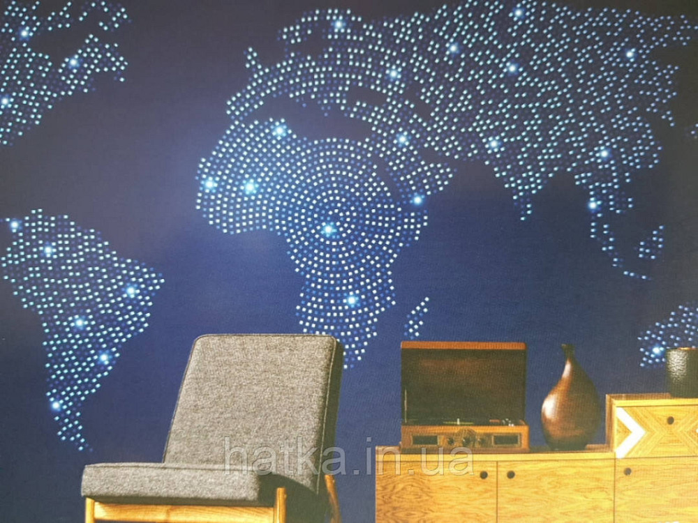 Шпалери вінілові на флізелін карта світу Київ - фото 5