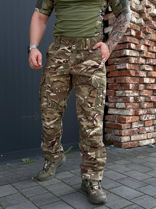 Військові штани мультикам ріп-стоп літні ЗСУ, тактичні посилені чоловічі для армії та штурму Львів - фото 7