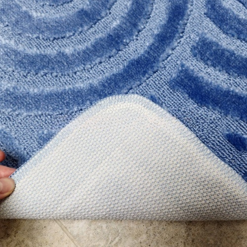 Килимок для ванних кімнат поліпропіленовий TM DarianA Econom u-cut 50*40 синій орнамент Житомир - фото 2