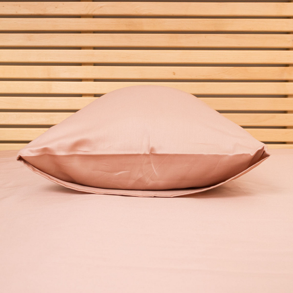 Cімейний комплект постільної білизни Сатин Гладкий 135 г/м2 YouStar (Фраппе) 2 х 70х70 Суми - фото 9