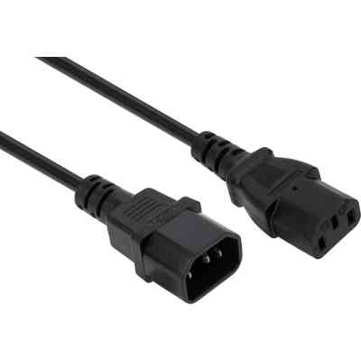 Кабель питания C13 to C14 3.0m 1mm2 Vinga (VCPP1C13143BK) Винница