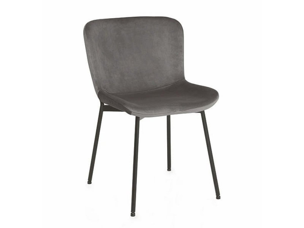 Стілець COLBY VELVET чорний каркас/сірий BL.14 Київ - фото 1