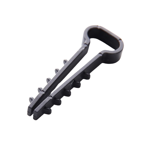 Дюбель-ялинка 10*5мм для плоского кабелю чорний 100шт/уп APRO Житомир