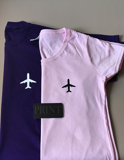 Парні футболки для хлопця та дівчини з літаком Чернівці - фото 1