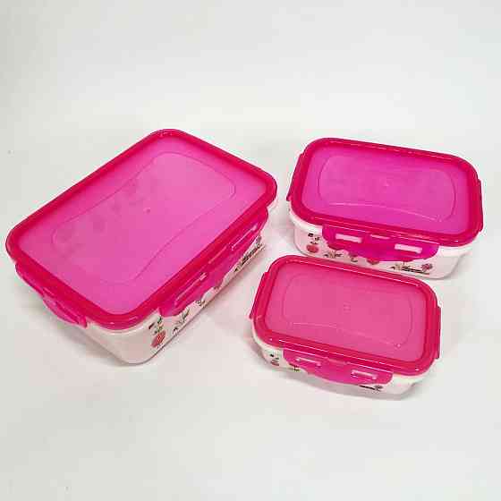 Комплект пластикових судків UNIQUE UN-1511. Колір: рожевий WM-25 Івано-Франківськ