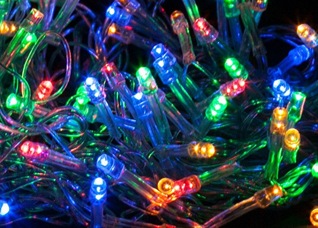 Світлодіодна декоративна гірлянда Роса 100 Led 10 м різнобарвний Київ - фото 2