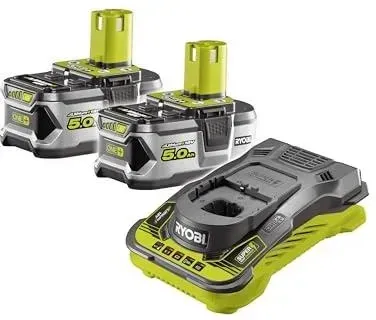 Ryobi Zestaw 2 baterii 18V One+ 5,0 Ah i szybka ładowarka - RC18150 Киев