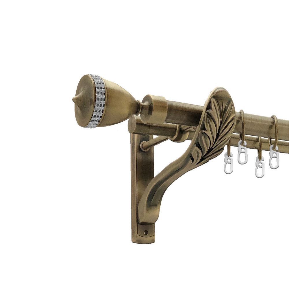 Карниз Orvit Етернія металевий дворядний ретро Антик 25\19 мм 300 см (4301673) Львів - фото 1