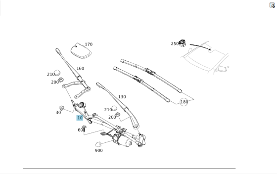 Mercedes-Benz  A1768200040 Трапеція склоочисників з моторчиком CLA Shooting Brake X117 CLA C117 GLA X156 A-class W176 Одесса