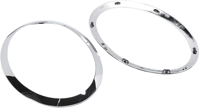 Накладка на фару для MINI Cooper F55 F56 F57 2014–2021, сріблясті, рамка 2 шт 51137300631 5113730063 Київ - фото 7