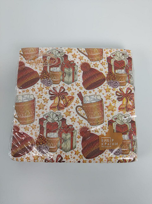 Новорічна серветка (ЗЗХЗ, 16 шт.) La Fleur "Новорічні акценти" (1 пачка) Харків - фото 2