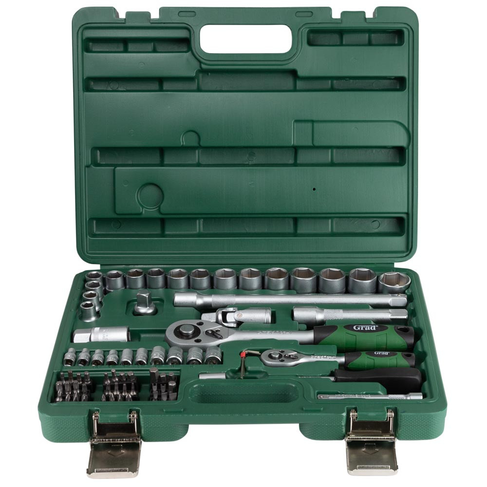 Grad Набор насадок торцевых и бит 1/4", 1/2" 72шт GRAD (6004245) Коломыя - изображение 8