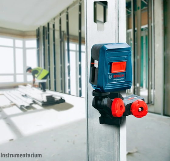 Профессиональный лазерный нивелир Bosch Professional GLL 2 с держателем MM 2 : два красных луча, 10 м Киев