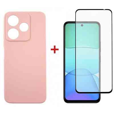 Чохол до мобільного телефона Dengos Xiaomi Redmi 13 4G Soft + Glass Pink (DG-KM-99) Вінниця