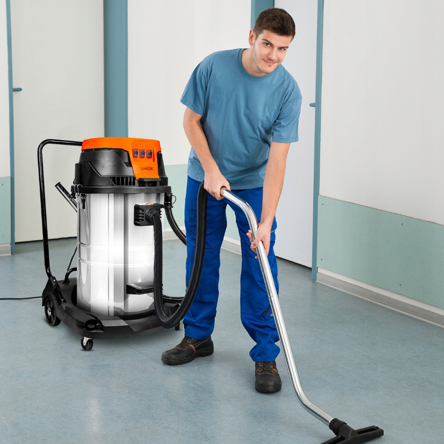 Промисловий пилосос трьох-турбінний 80 л Maltec (Польща) Київ - фото 7