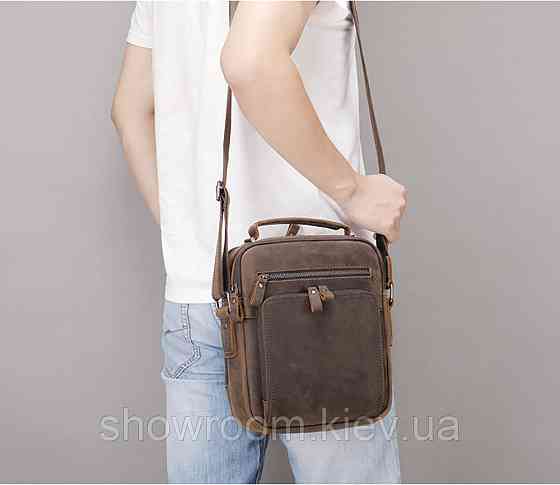 Мужская кожаная сумка, барсетка на плечо Wild Leather (6014) Киев