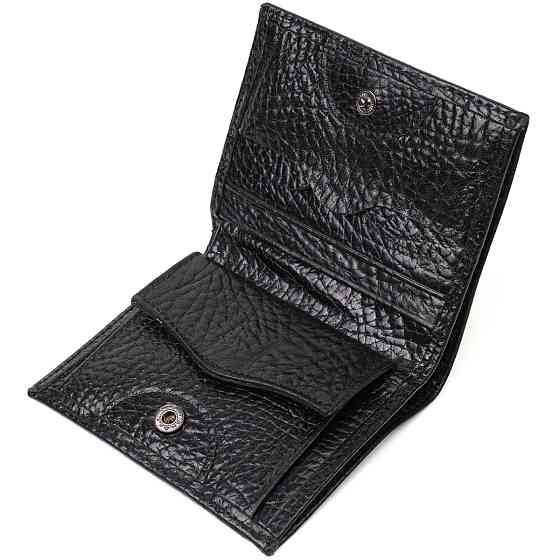 Компактний гаманець із зручним функціоналом із натуральної шкіри Tony Bellucci 22069 Чорний Київ